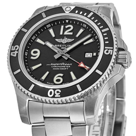 breitling superocean black dial|breitling superocean black steel.